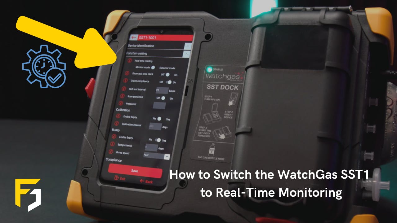 Switch your WatchGas SST1 Monitor to Real-Time Readings