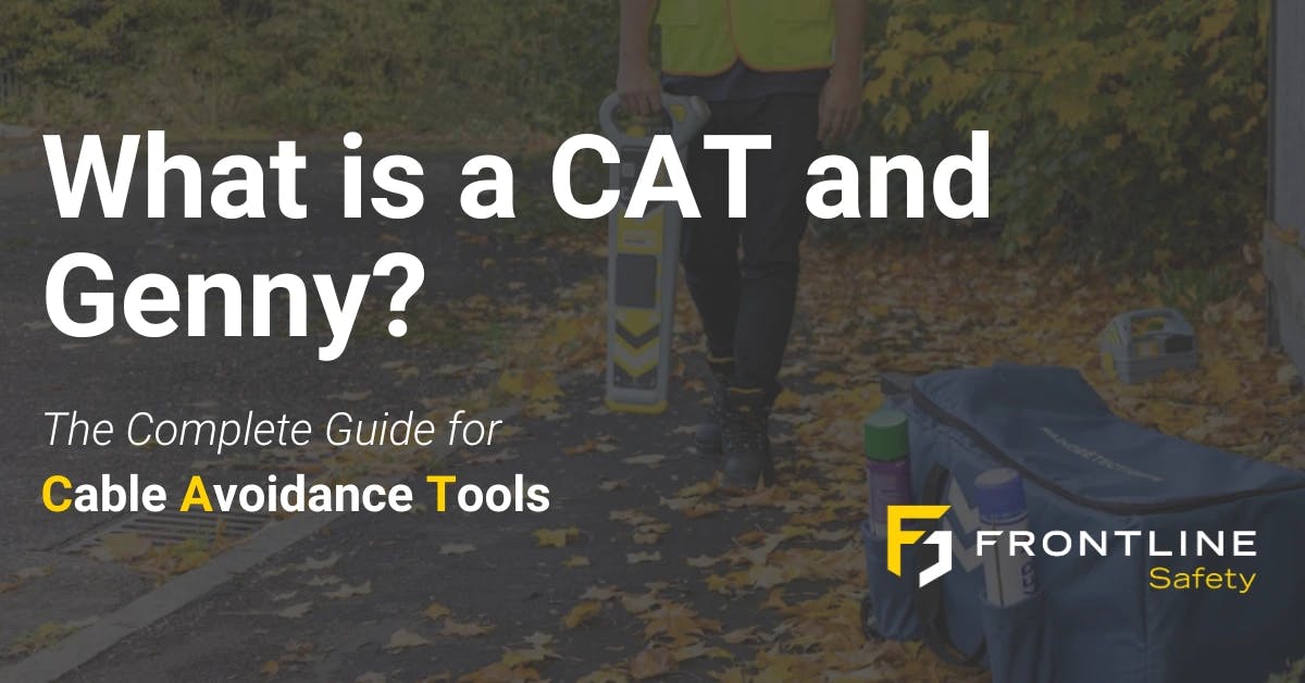 Operator using a CAT and Genny cable avoidance tool on site - Frontline Safety