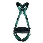 MSA V-FORM Harness, front-facing in green with metal buckle
