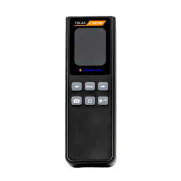 Crowcon L-Tek P100 Methane Detector with visible green laser beam and intuitive control buttons, designed for fast and reliable methane leak detection.