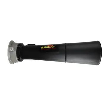Ramfan venuri cone, black cone with silver base