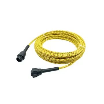 S&S Northern WLM 4 core sensing cable, yellow water leak detection rope coiled with two black plug connectors