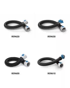 Drager PAPR hoses R59600, R59610, R59620, and R59630 compatible with Drager PAPR systems for enhanced workplace safety in hazardous environments.