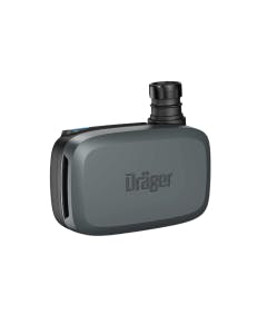 Dräger X-plore 8300 powered air-purifying respirator (PAPR) front view showing compact blower unit with filter connection port