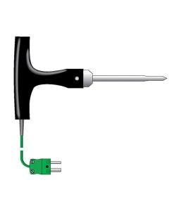 ETI Penetration Probe (6.35 x 100 mm) (133-126) suitable for food processing applications with a T-shaped handle