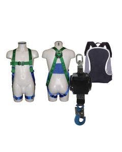 Abtech Safety Fall Arrest Kit (AB10/2.4T) with a harness, webbing fall arrest and a kit bag to store and protect