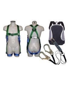 Abtech Safety Working at Height Kit 3 includes the Two Point Harness, 1.5m Twin Fall Arrest Lanyard with Scaffold Hooks and Kit Bag