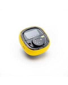 Yellow Honeywell BW Solo Single Gas Detector with blue label to identify detection of Ammonia (NH3) gas.