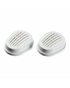 White particle filters for Drager Safety Bayonet Twin-Filter Facemasks.