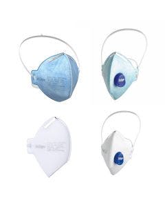 Drager X-plore disposable masks for FFP2 and FFP3. White masks for FFP3 and Blue for FFP2