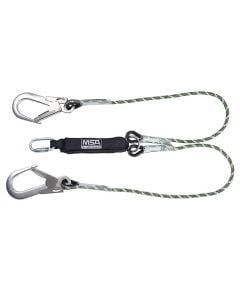 MSA Energy Absorbing Lanyard with black and green kernmantel rope