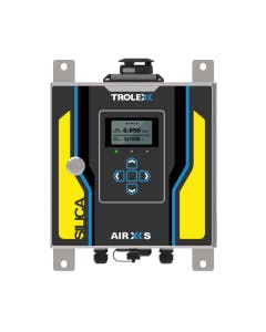 Trolex AIR XS Silicia Monitor - with real time readings on display and a bracket on it. 