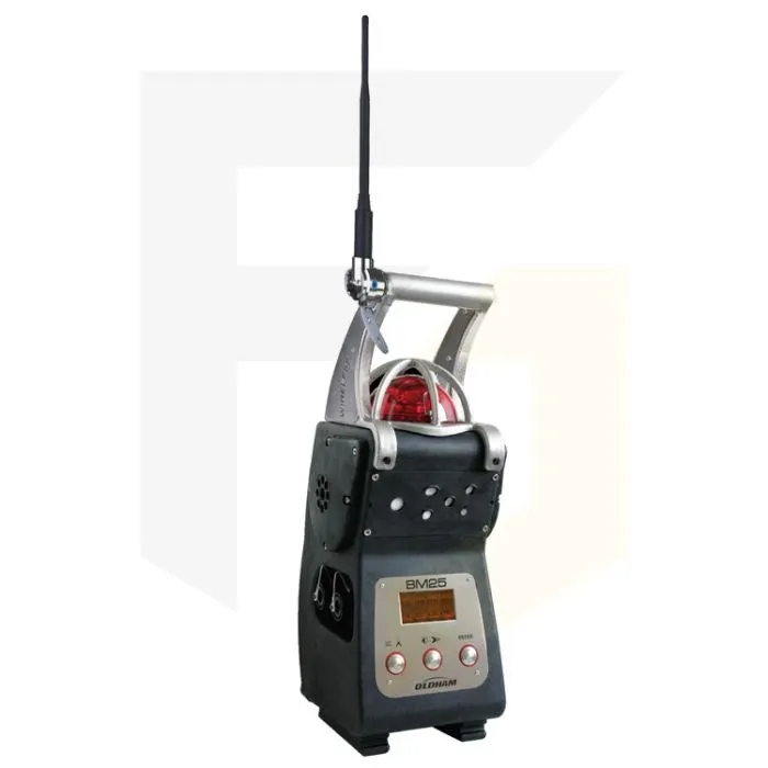 Transportable Wireless Area Gas Detector from Teledyne Oldham with 360 ultrabright LED beacon and handle for easy carrying.