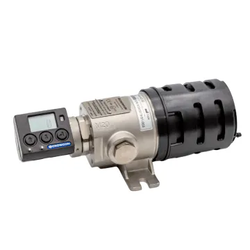 Close-up image of the Crowcon Triple Plus IR Fixed Gas Detector, featuring its dual-beam infrared sensor with a display screen and durable stainless steel body. This advanced gas detector is designed for accurate hydrocarbon gas detection in industrial en