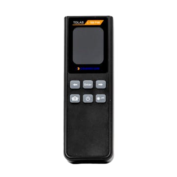 Crowcon L-Tek P100 Methane Detector with visible green laser beam and intuitive control buttons, designed for fast and reliable methane leak detection.