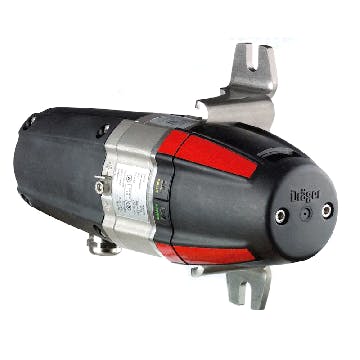 Drager Polytron PIR 700 fixed gas transmitter with metal brackets. 