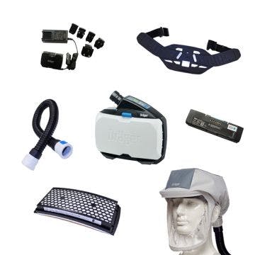 Drager X-plore powered air purifying respirator kit. 