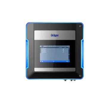 Drager REGARD 3000 control unit, sleek black design, displayed on a plain white background.