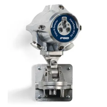 Stainless Steel FGD Flame Detector with blue sticker to indicate Triple IR3 Detector
