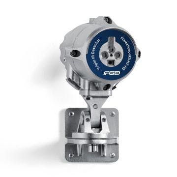 Stainless Steel Triple IR Detector with blue label to identify the type.