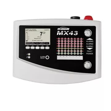 Teledyne Oldham MX 43 SIL1 Gas Detection Controller supporting up to 32 analogue detectors or 128 digital inputs for hazardous environments.






