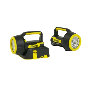Wolf Safety Wolflite® XT Rechargeable LED Handlamp – ATEX-certified, explosion-proof, portable work light with high-power LED illumination.