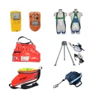 Confined space rescue kit that comes with the choice of multi-gas monitor, rescue harness, escape kit, tripod and rescue device from industry-leading brands