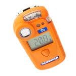 Crowcon Gasman Single Gas Detector - orange monitor with live gas readings