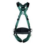 MSA V-FORM Harness in green with metal buckle and waist strap