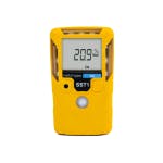 Yellow watchgas single gas detector with 20.9% volume oxygen displayed.