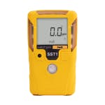 Yellow WatchGas SST1 Disposable Single Gas Detector with screen on